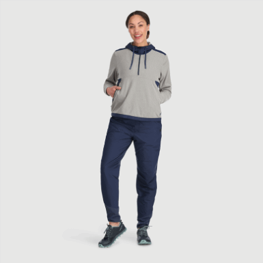 Buitenonderzoek | Dames Trailmix Pullover-hoodie As/marineblauw