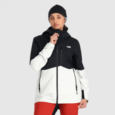 Buitenonderzoek | Hemisferen Ii Damesjack Gore-tex® Zwart/sneeuw