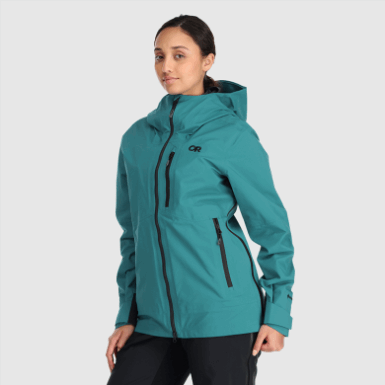 Buitenonderzoek | Hemisferen Ii Gore-tex® Jack Deep Lake Voor Dames