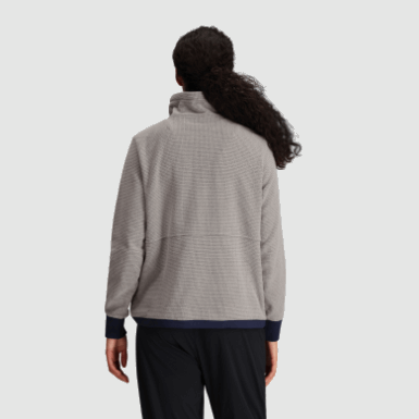 Buitenonderzoek | Dames Trailmix Pullover Met Kwartrits Ash