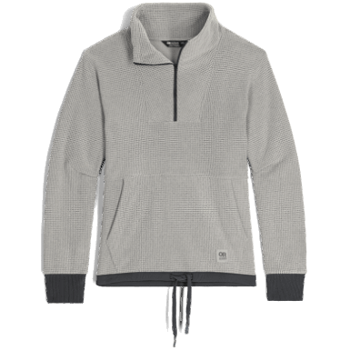 Buitenonderzoek | Dames Trailmix Pullover Met Kwartrits Ash