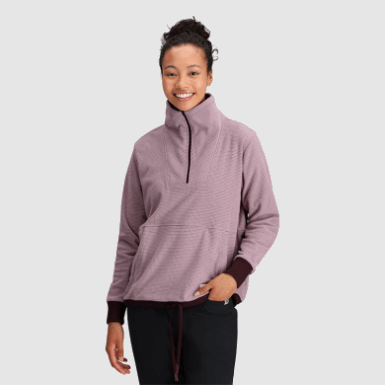 Buitenonderzoek | Dames Trailmix Pullover Met Kwartrits Moth