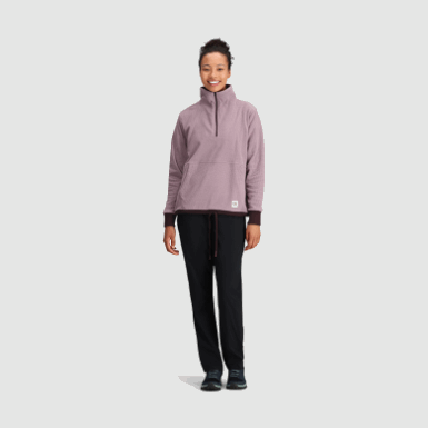Buitenonderzoek | Dames Trailmix Pullover Met Kwartrits Moth