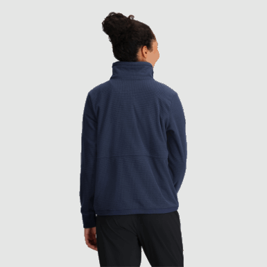 Buitenonderzoek | Marineblauwe Trailmix Pullover Met Kwartrits Voor Dames