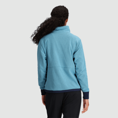 Buitenonderzoek | Dames Trailmix Pullover Met Kwartrits Mineraal