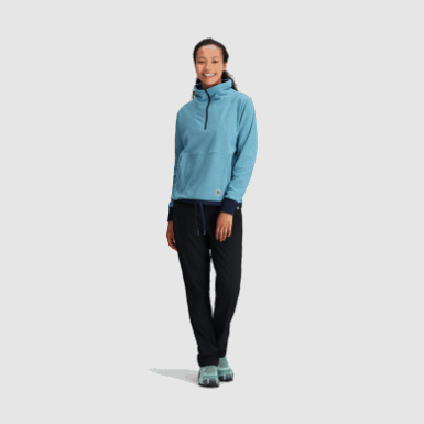 Buitenonderzoek | Dames Trailmix Pullover Met Kwartrits Mineraal