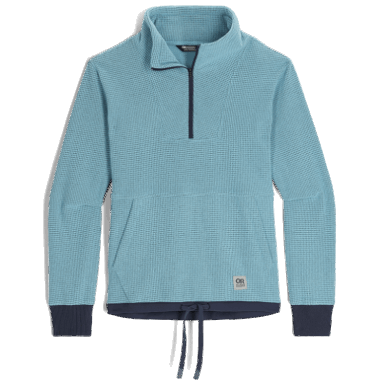 Buitenonderzoek | Dames Trailmix Pullover Met Kwartrits Mineraal