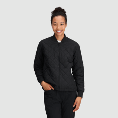 Buitenonderzoek | Dames Shadow Reversible Bomber Zwart/loden