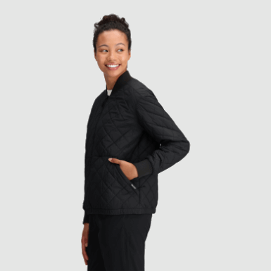 Buitenonderzoek | Dames Shadow Reversible Bomber Zwart/loden