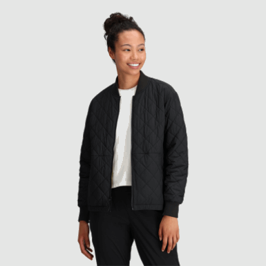 Buitenonderzoek | Dames Shadow Reversible Bomber Zwart/loden