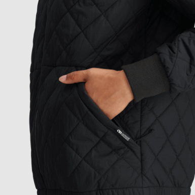 Buitenonderzoek | Dames Shadow Reversible Bomber Zwart/loden