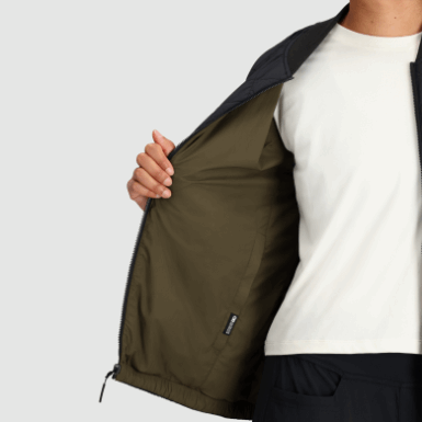 Buitenonderzoek | Dames Shadow Reversible Bomber Zwart/loden