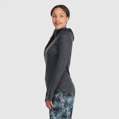 Buitenonderzoek | Alpine Onset Merino 150 Dameshoodie Charcoal Heather