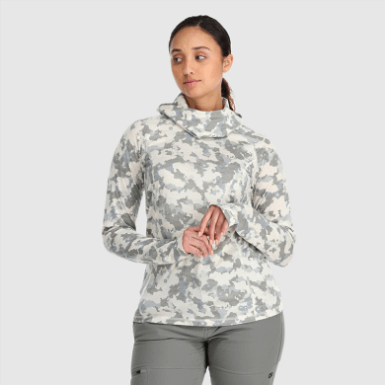 Buitenonderzoek | Alpine Onset Merino 150 Damessweater Met Capuchon, Sneeuwcamouflage