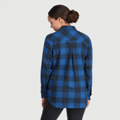 Buitenonderzoek | Dames Kulshan Flanellen Overhemd Klassiek Blauw Geruit