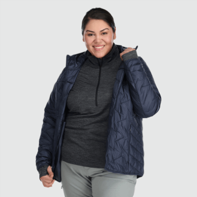 Buitenonderzoek | Superstrand Lt Hoodie-plus Marineblauw Voor Dames