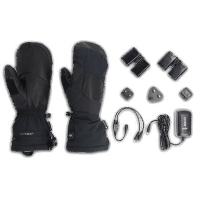 Buitenonderzoek | Prevaleren Verwarmde Gore-tex Wanten Zwart