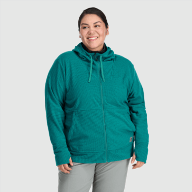 Buitenonderzoek | Dames Trailmix Hoodie Deep Lake