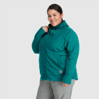Buitenonderzoek | Dames Trailmix Hoodie Deep Lake