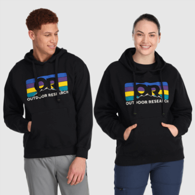 Buitenonderzoek | Of Pleit Voor Streep Hoodie Zwart