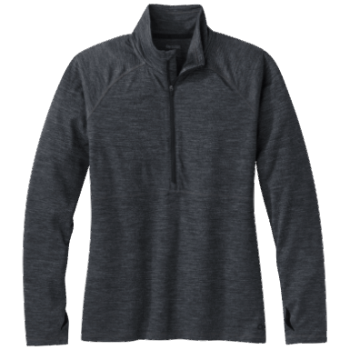 Buitenonderzoek | Dames Alpine Onset Merino 150 Half Zip-plus Charcoal Heide