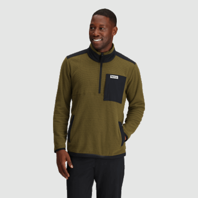 Buitenonderzoek | Heren Trailmix Pullover Met Kwartrits Loden