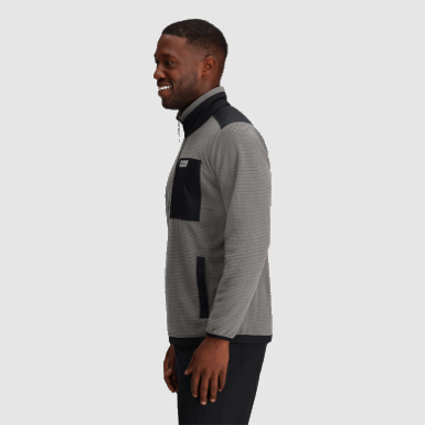 Buitenonderzoek | Heren Trailmix Pullover Met Kwartrits Pewter