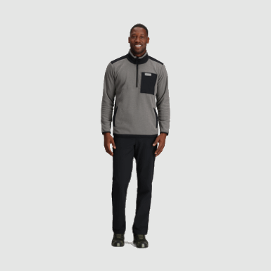 Buitenonderzoek | Heren Trailmix Pullover Met Kwartrits Pewter