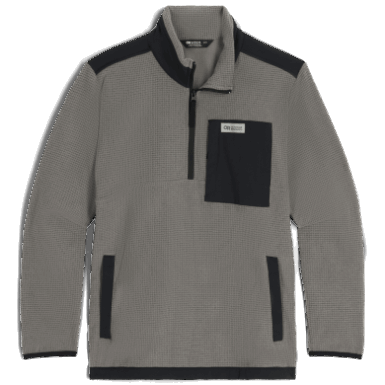 Buitenonderzoek | Heren Trailmix Pullover Met Kwartrits Pewter
