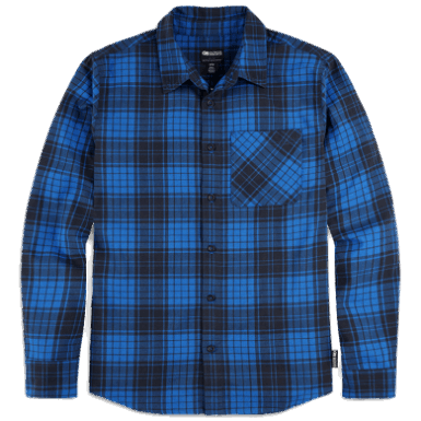 Buitenonderzoek | Heren Kulshan Flanellen Overhemd Klassiek Blauw Geruit