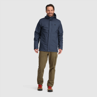 Buitenonderzoek | Heren Foray 3-in-1 Parka Marineblauw