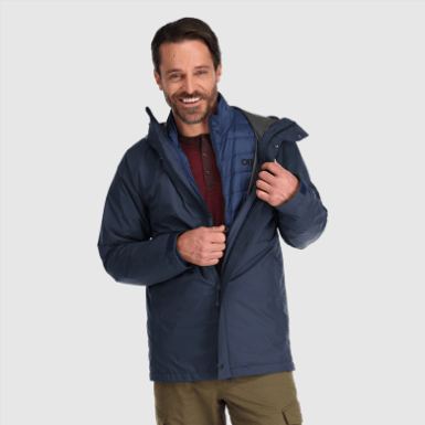 Buitenonderzoek | Heren Foray 3-in-1 Parka Marineblauw