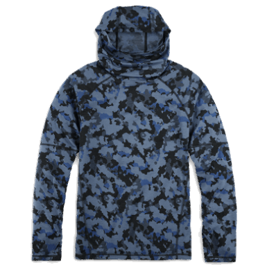 Buitenonderzoek | Heren Alpine Onset Merino 150 Hoodie Marineblauw Camo