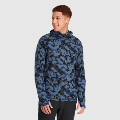 Buitenonderzoek | Heren Alpine Onset Merino 150 Hoodie Marineblauw Camo