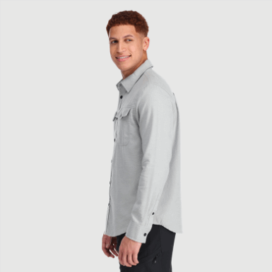 Buitenonderzoek | Heren Feedback Flanellen Overhemd Light Light Pewter