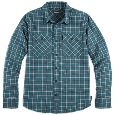 Buitenonderzoek | Heren Feedback Flanellen Overhemd Licht Geruite Boomlijn