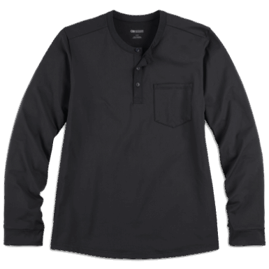 Buitenonderzoek | Heren Bariton L/s Henley Zwart