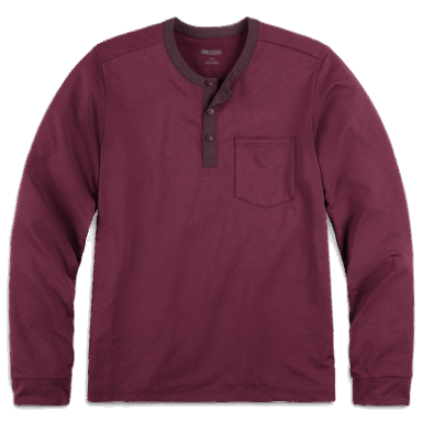 Buitenonderzoek | Heren Bariton L/s Henley Kalamata Heather