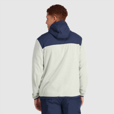 Buitenonderzoek | Heren Trailmix Pullover Hoodie Zand/marineblauw