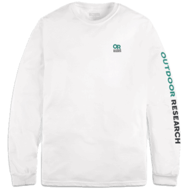 Buitenonderzoek | Of Logo Op De Borst L/s Tee Wit/deep Lake