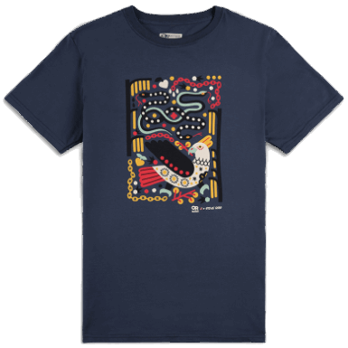 Buitenonderzoek | Artist Series Grafisch T-shirt Marineblauw
